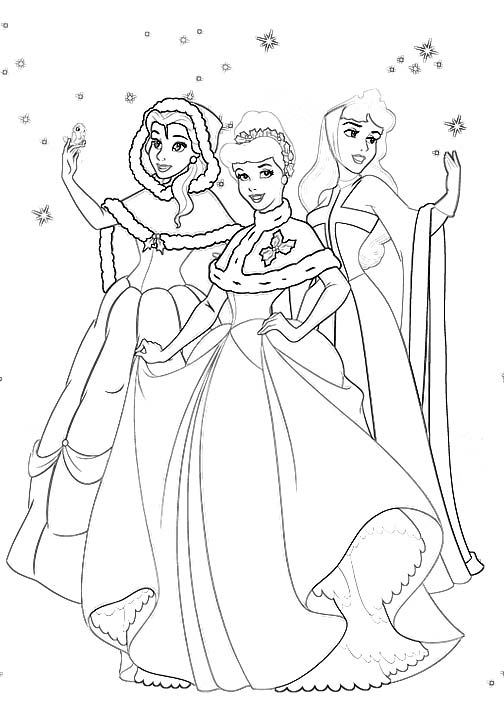 Princesas-Colorea