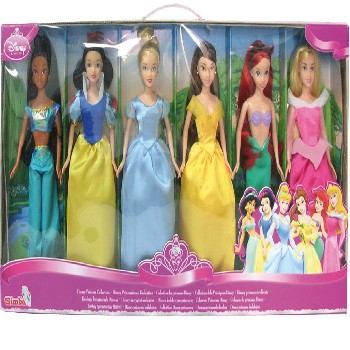 lote de 6 princesas muñecas