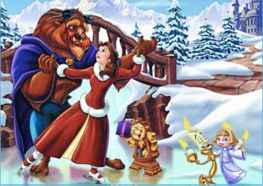 Puzzle Bella y Bestia en Navidad Puzzle Bella y Bestia en Navidad