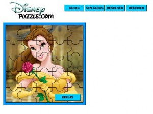 juego puzzle bella con flor juego puzzle bella con flor