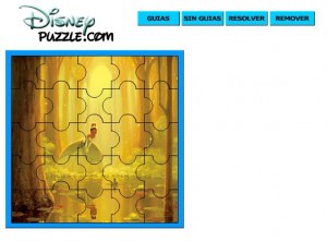 juego puzzle tiana reflejandose en el agua