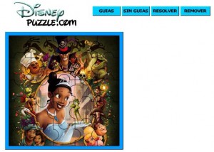 juego puzzle tiana y el sapo con otros personajes