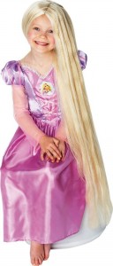 Peluca de Rapunzel que brilla en la oscuridad