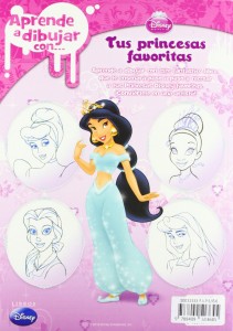 Libro Aprende a dibujar con tus princesas favoritas contraportada