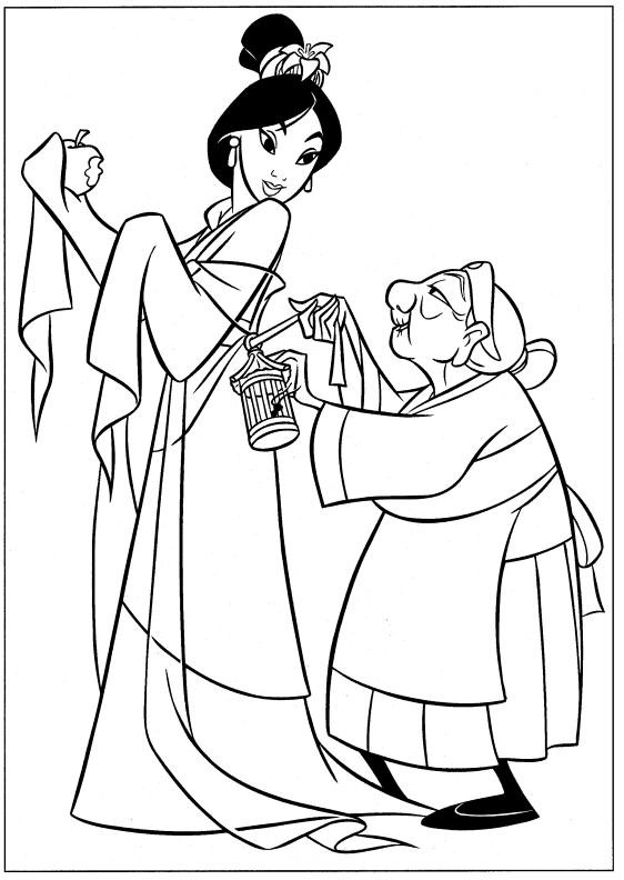 Colorea: Fa Mulan / Mulan - Tus Princesas Disney